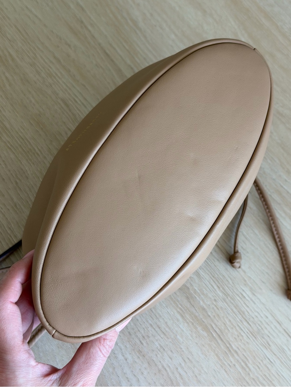 Strathberry Charlotte Drawstring Bag in Tan - Picture 5 of 10